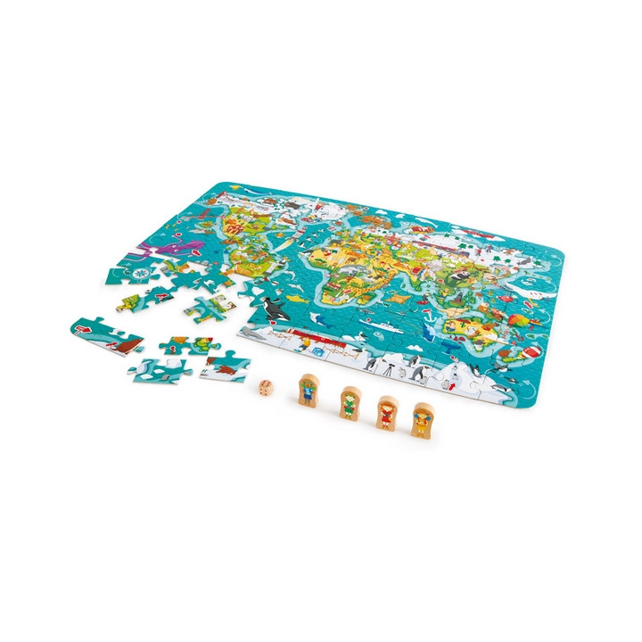 Hape Dětské puzzle - Mapa světa 2 v 1
