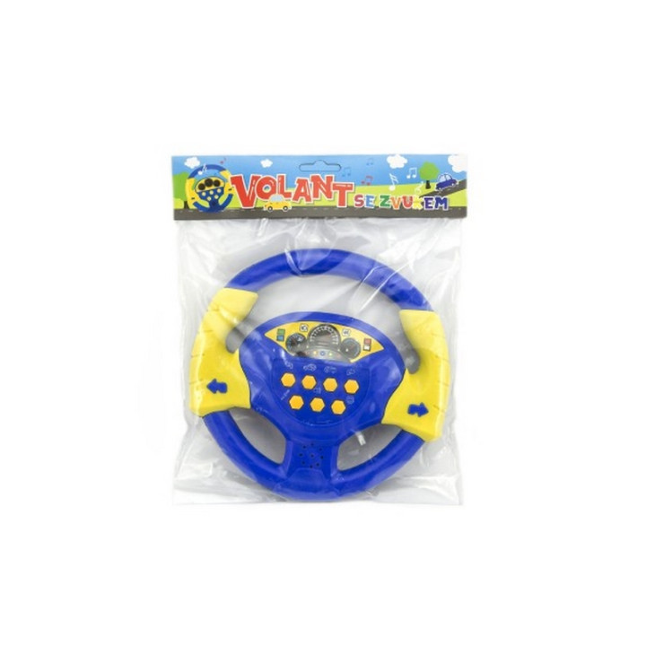 Volant modrý plast 20cm na baterie se zvukem český design