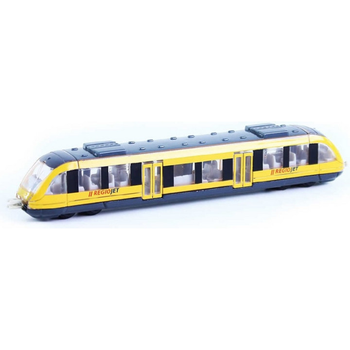 Vlak žlutý RegioJet 17cm na volný chod