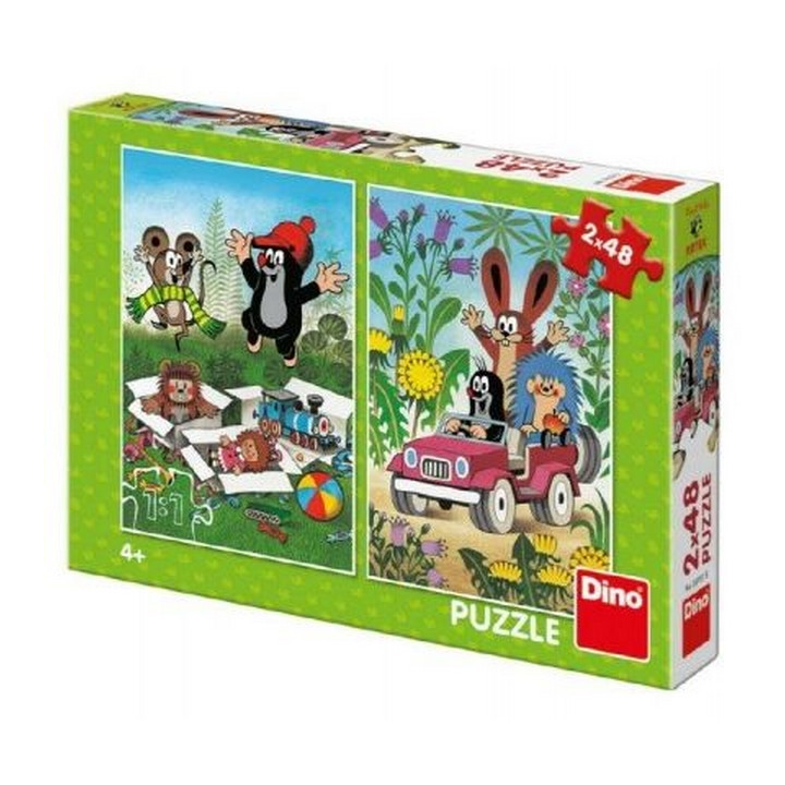 Puzzle Krtek se raduje 2x48 dílků