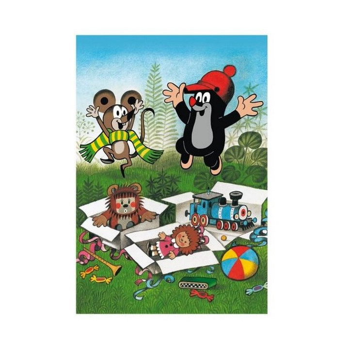Puzzle Krtek se raduje 2x48 dílků