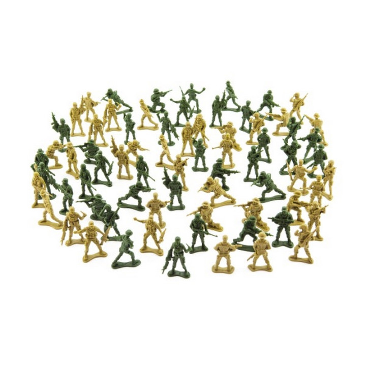 Sada vojáci 2 barvy plast CZ design na kartě 18x19,5cm