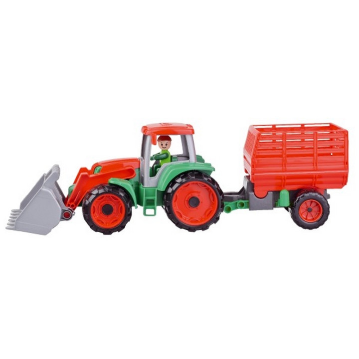 Lena 4428 Truxx Traktor nakladač s přívěsem na seno s figurkou