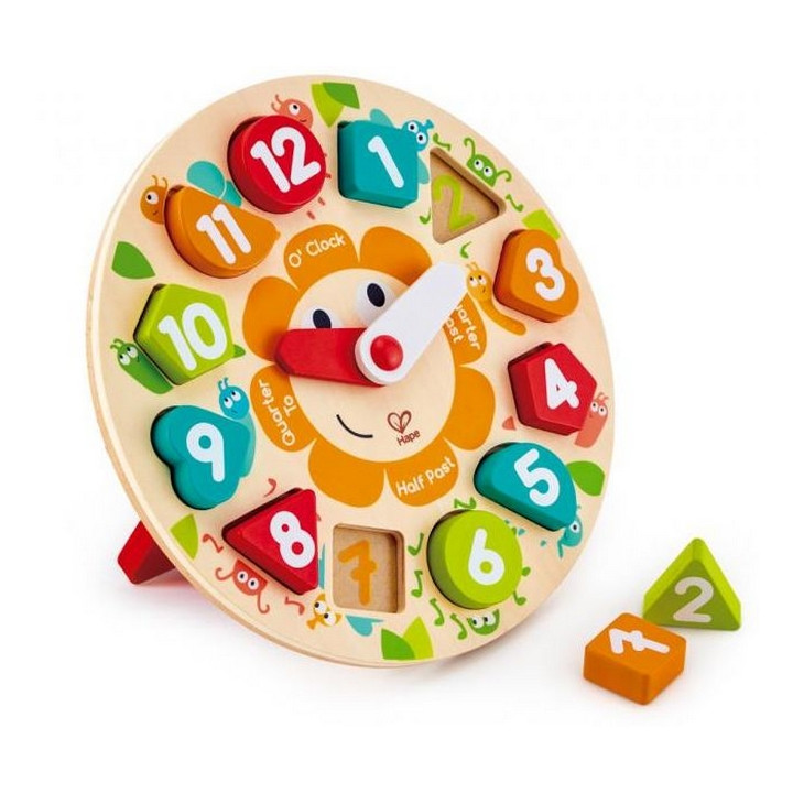 Hape Dětské puzzle hodiny