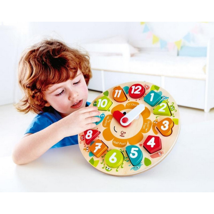 Hape Dětské puzzle hodiny