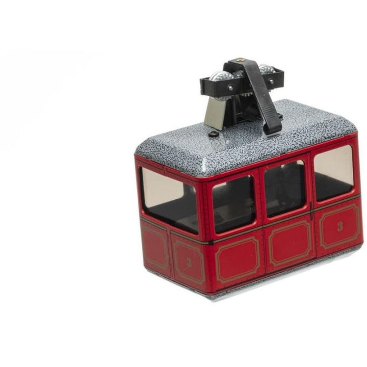 Lanovka červená na klíček kov 10x7,5cm v krabičce Kovap