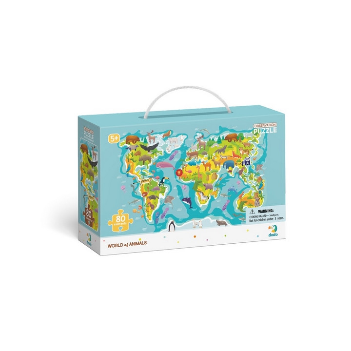 TM Toys Dodo Puzzle s hledáním obrázků Svět zvířat 80 dílků