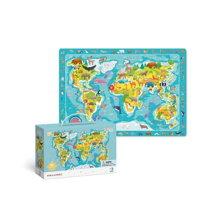 TM Toys Dodo Puzzle s hledáním obrázků Svět zvířat 80 dílků