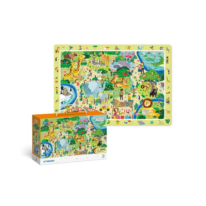 TM Toys Dodo Puzzle s hledáním obrázků ZOO 80 dílků