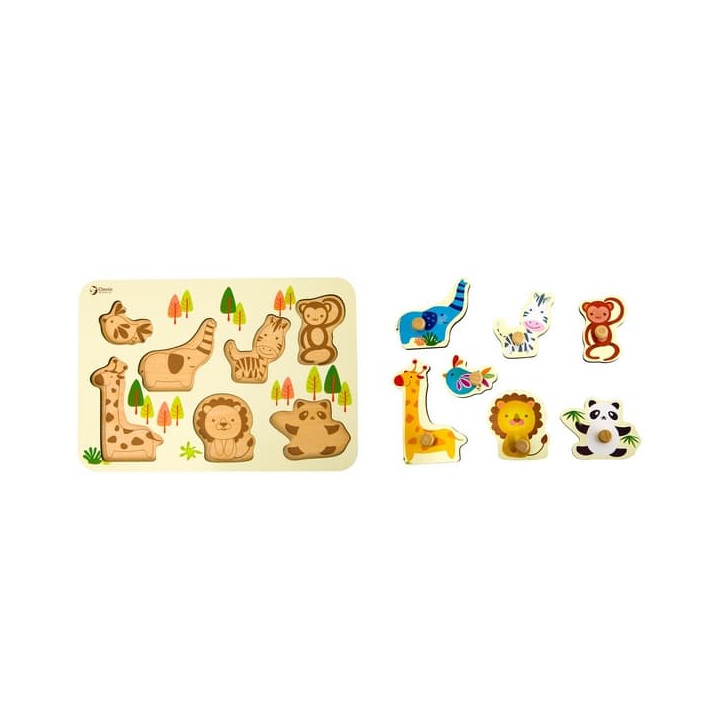 Puzzle s úchyty zoo