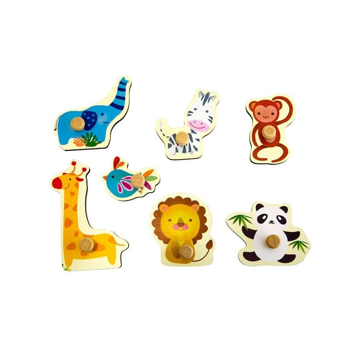 Puzzle s úchyty zoo