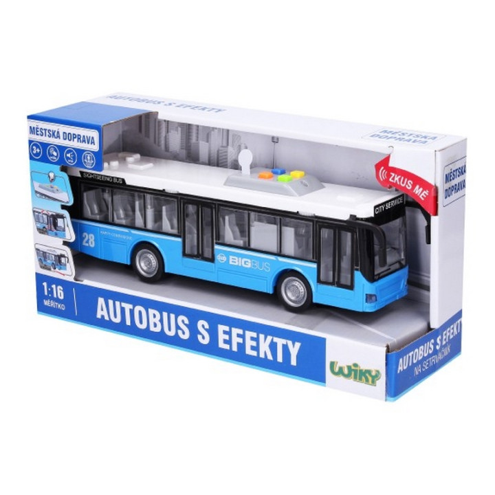 Wiky Autobus městské dopravy plast 29cm se světlem a zvukem