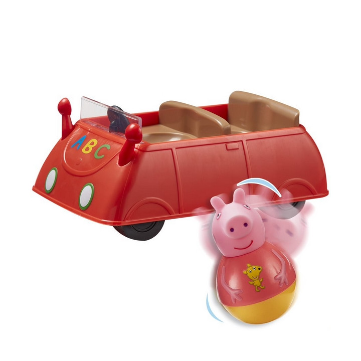 PEPPA Pig WEEBLES - Roly Poly figurka s autem