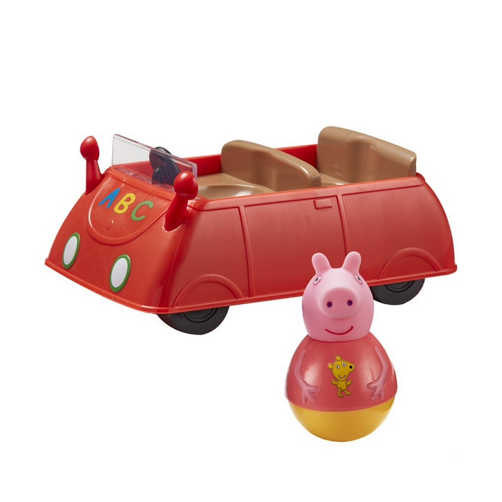 PEPPA Pig WEEBLES - Roly Poly figurka s autem