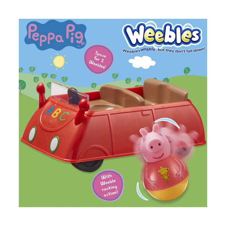 PEPPA Pig WEEBLES - Roly Poly figurka s autem