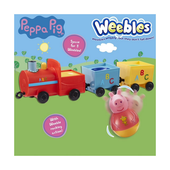 PEPPA Pig WEEBLES - Roly Poly figurky a vláček