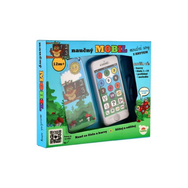 Naučný mobilní telefon s krytem Moudrá sova se zvukem