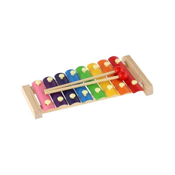 Xylofon dřevo/kov 24cm s paličkami