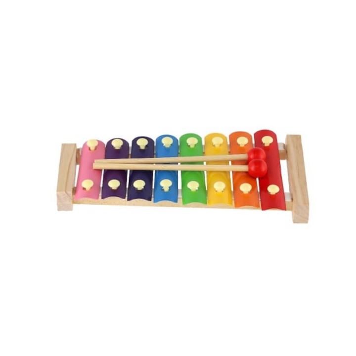 Xylofon dřevo/kov 24cm s paličkami