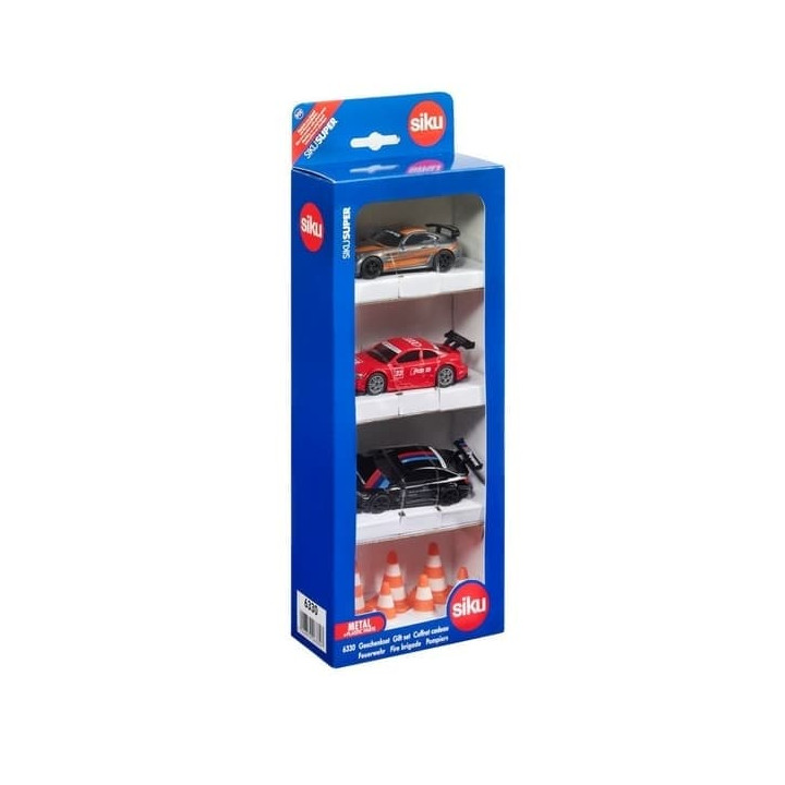 SIKU Super 6331 - set závodní auta s kužely, 3ks