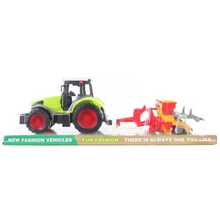 Traktor se secím přívěsem