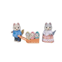 Sylvanian Families Rodina Husky s trojčaty