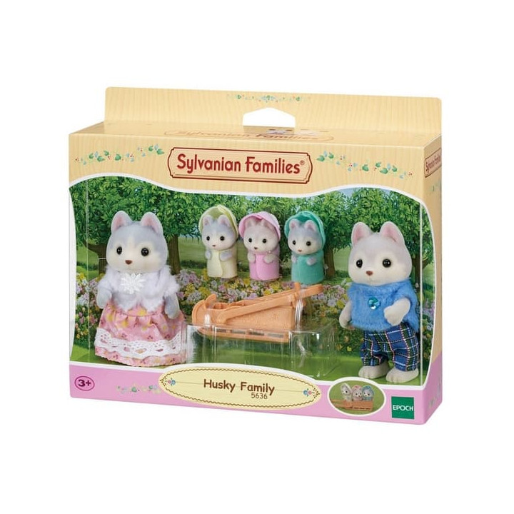 Sylvanian Families Rodina Husky s trojčaty
