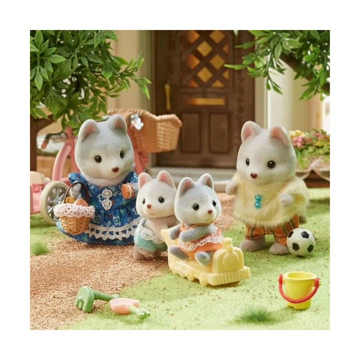 Sylvanian Families Tandemové kolo pro Husky sourozence