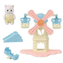 Sylvanian Families Zábavný park s větrným mlýnem a kotětem