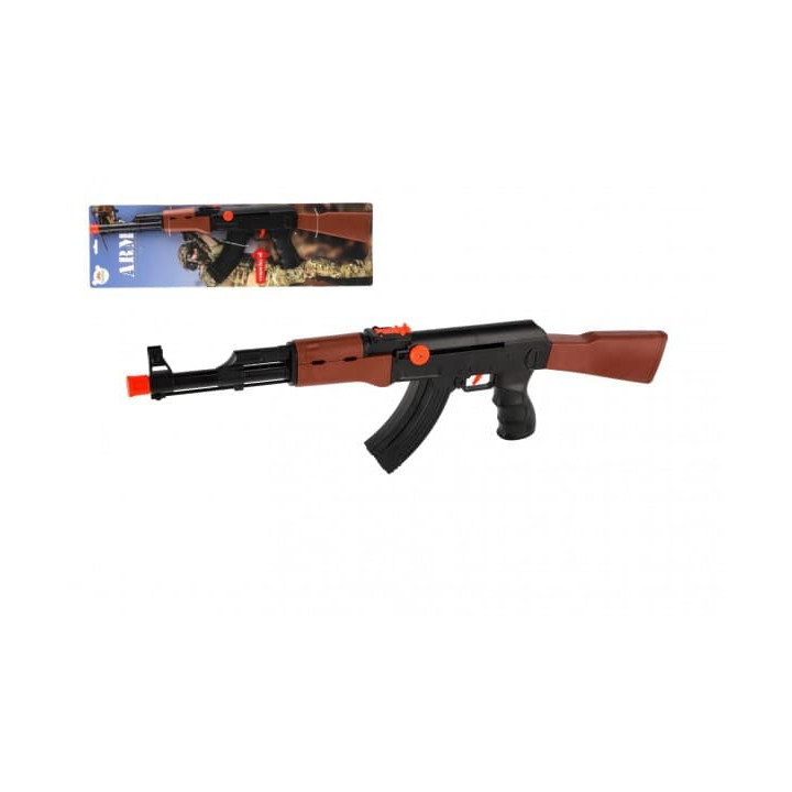 Pistole samopal policie plast 52cm na natažení
