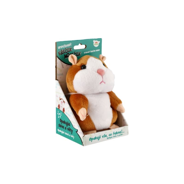 Křeček Mireček opakující věty plyš 18cm na baterie