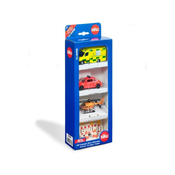 SIKU Super 6332 - set záchranná vozidla 3 ks s příslušenstvím
