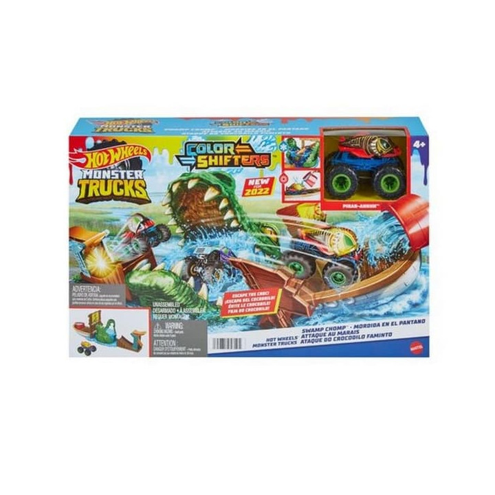 Hot Wheels – MONSTER TRUCKS COLOR SHIFTERS ZUŘIVÝ KROKODÝL