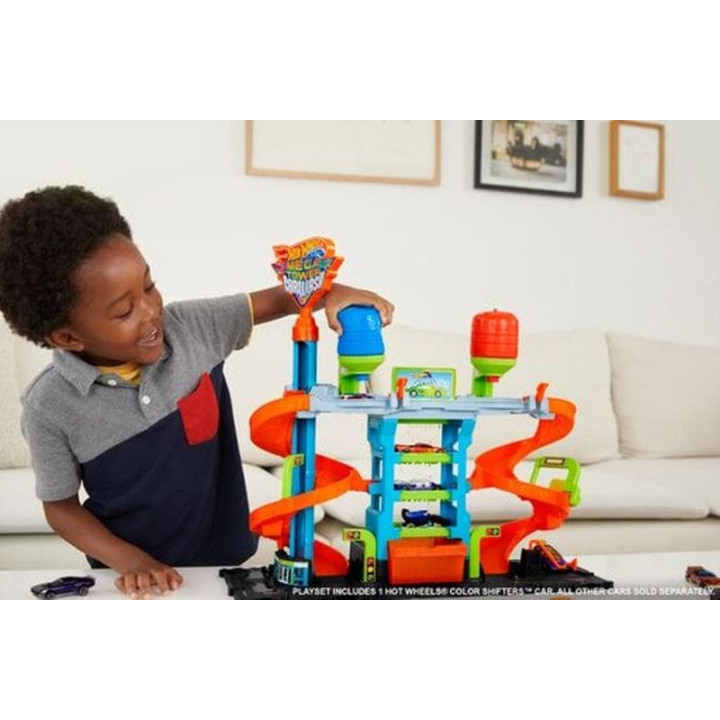 Hot Wheels – CITY COLOR SHIFTERS AUTOMYČKA SE SPIRÁLOU