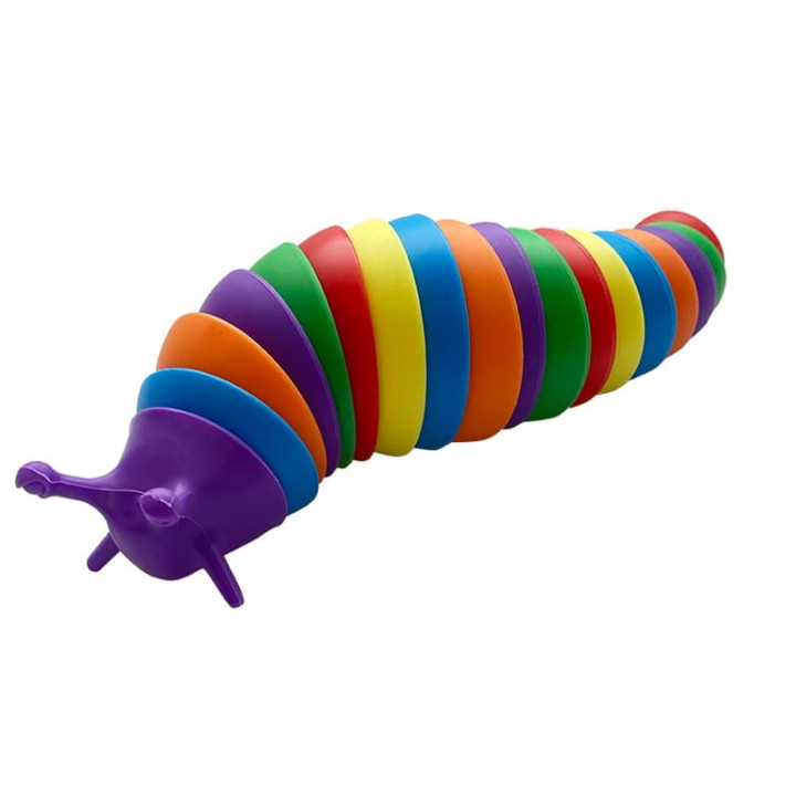 Fidget toy - duhový slimák