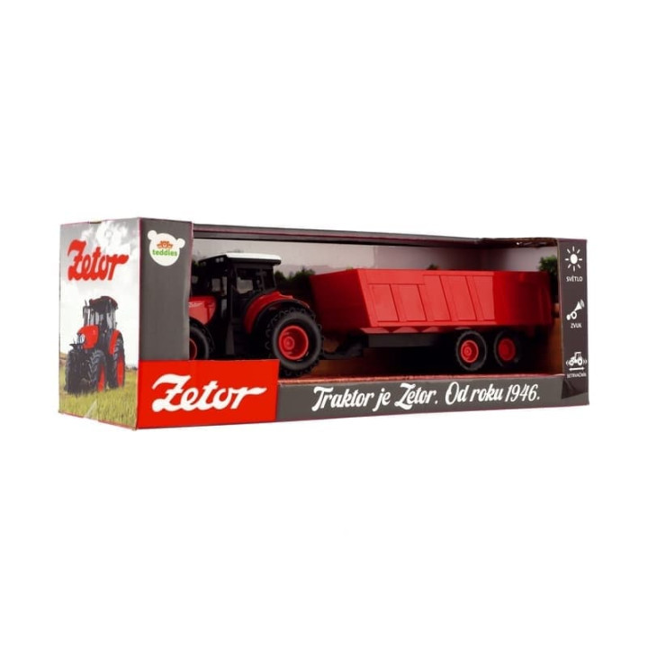 Traktor Zetor s valníkem na setrvačník se světlem a zvukem