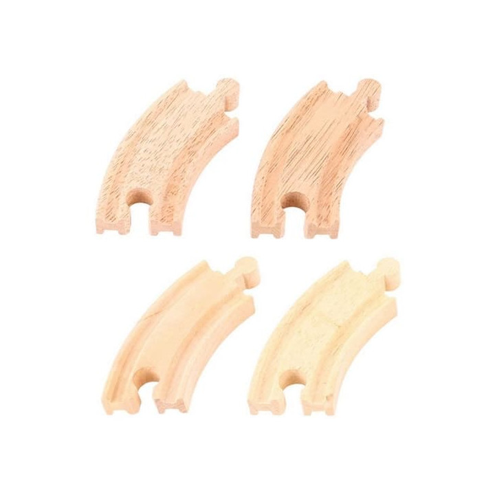 Bigjigs Rail Krátká kruhová kolej 10 cm 4 ks
