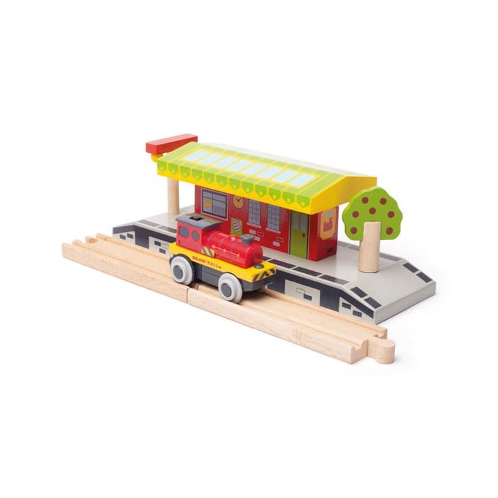 Bigjigs Rail Elektrická lokomotiva Červený silák
