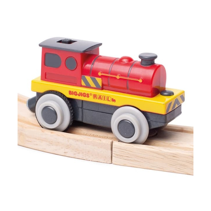 Bigjigs Rail Elektrická lokomotiva Červený silák