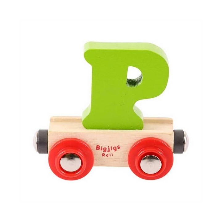 Bigjigs Rail Vagónek dřevěné vláčkodráhy - Písmeno P