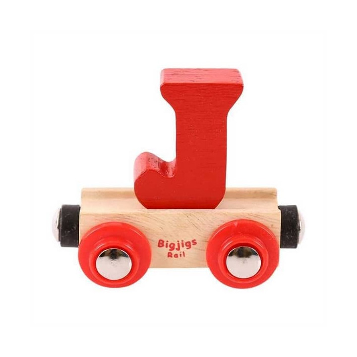 Bigjigs Rail Vagónek dřevěné vláčkodráhy - Písmeno J