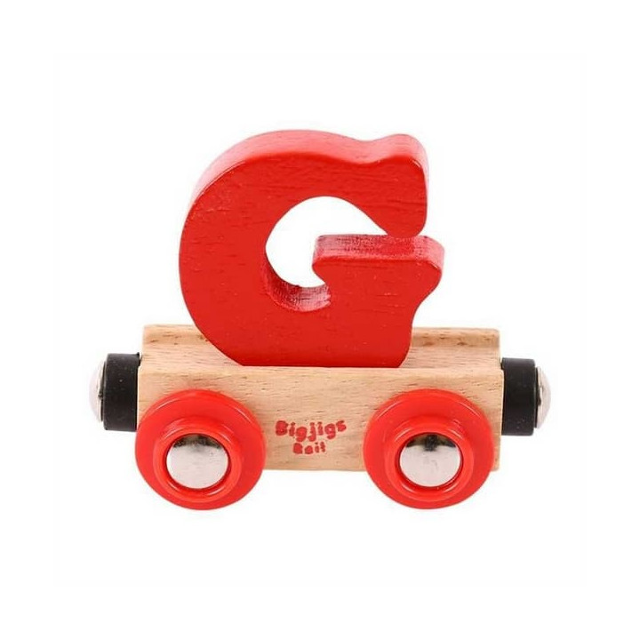 Bigjigs Rail Vagónek dřevěné vláčkodráhy - Písmeno G