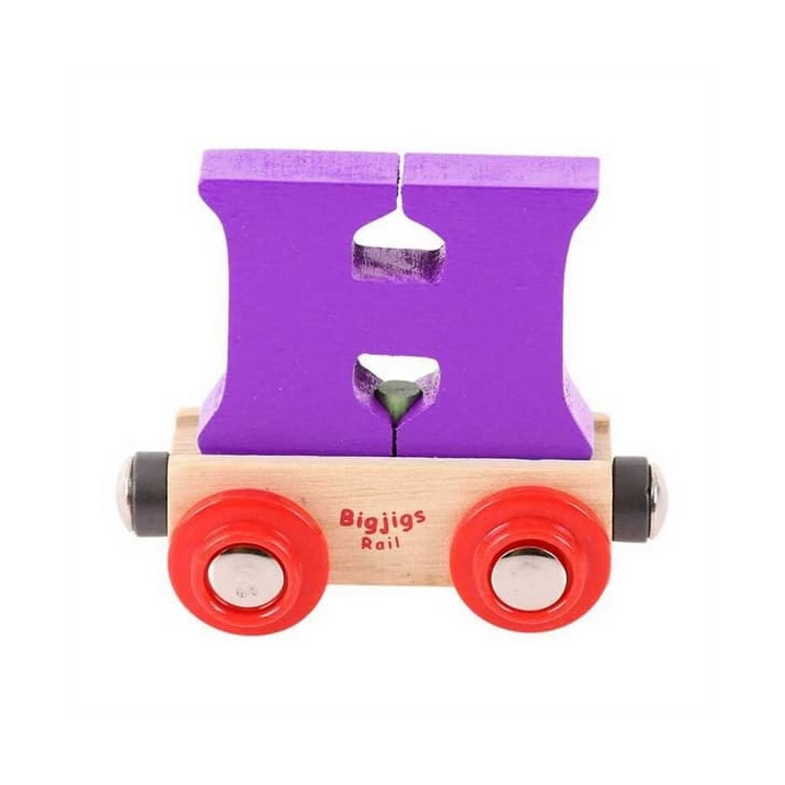 Bigjigs Rail Vagónek dřevěné vláčkodráhy - Písmeno H