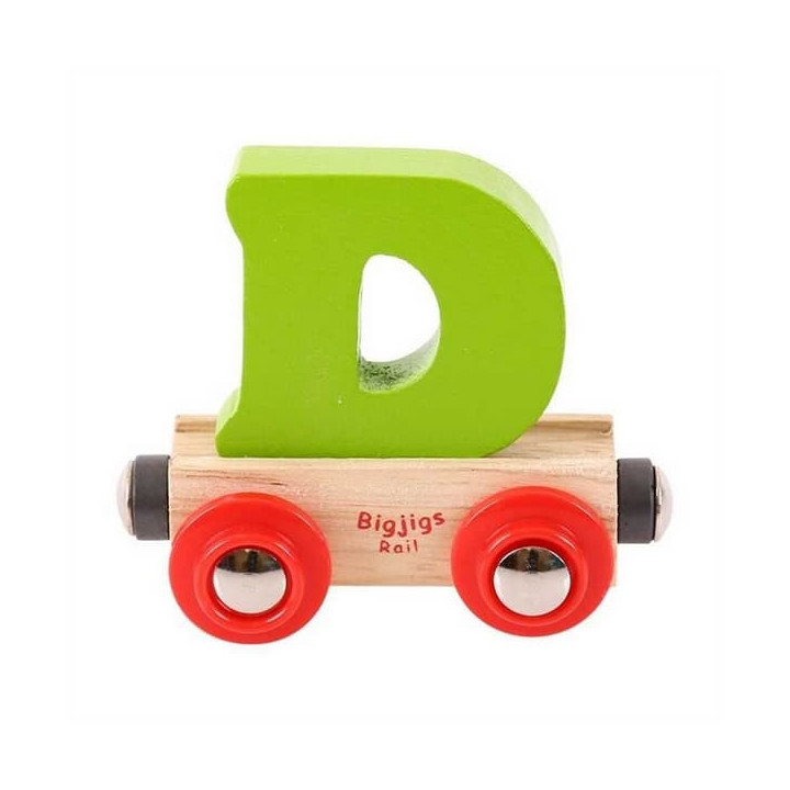 Bigjigs Rail Vagónek dřevěné vláčkodráhy - Písmeno D