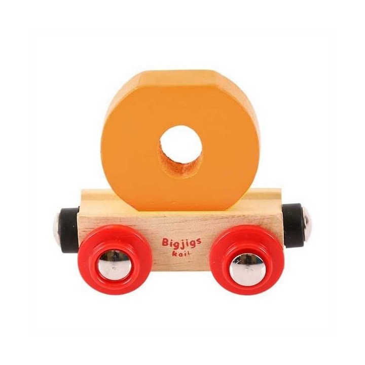 Bigjigs Rail Vagónek dřevěné vláčkodráhy - Písmeno O