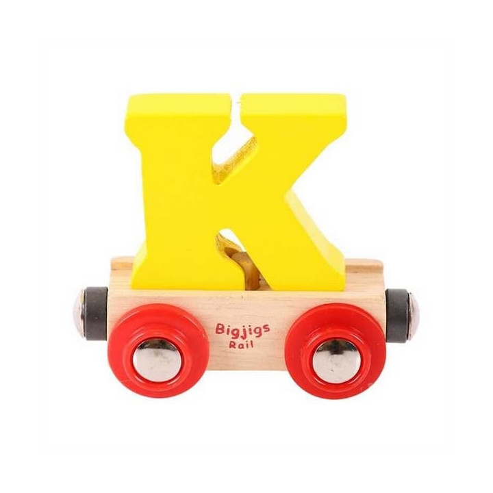 Bigjigs Rail Vagónek dřevěné vláčkodráhy - Písmeno K