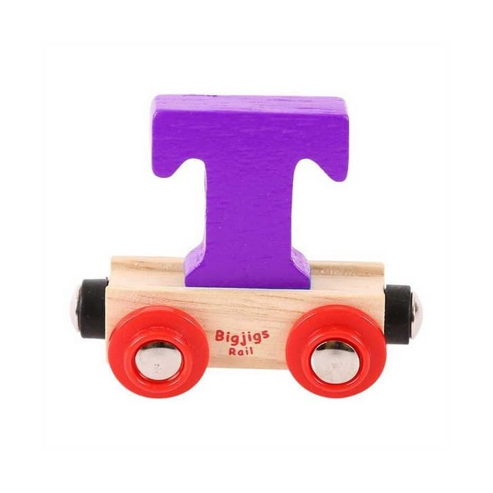 Bigjigs Rail Vagónek dřevěné vláčkodráhy - Písmeno T