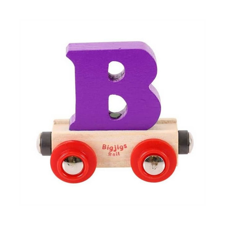 Bigjigs Rail Vagónek dřevěné vláčkodráhy - Písmeno B
