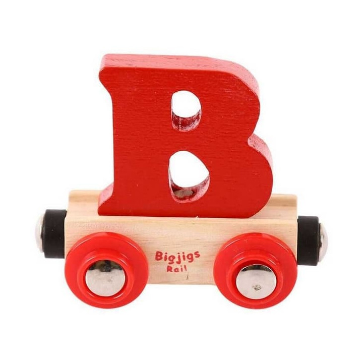 Bigjigs Rail Vagónek dřevěné vláčkodráhy - Písmeno B