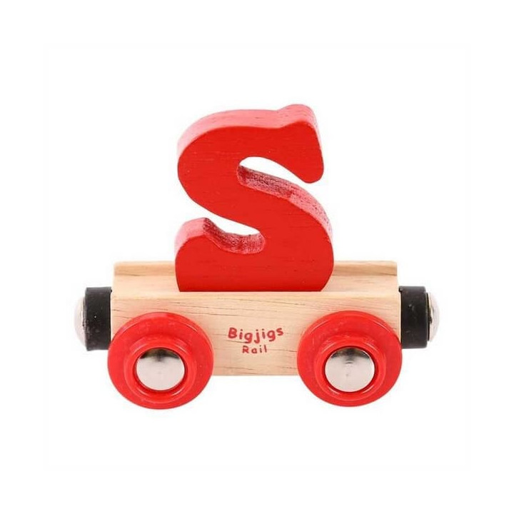 Bigjigs Rail Vagónek dřevěné vláčkodráhy - Písmeno S